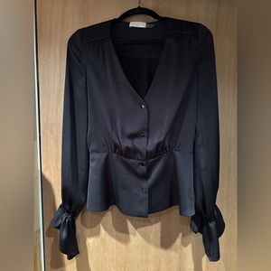 Ramy Brook black silk blouse